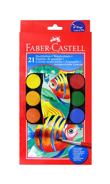 德國 Faber-Castell 輝柏 125021 粉餅水彩 (21色)【APP滿額下單4%點數(單一帳號最高1000點)】7/31止