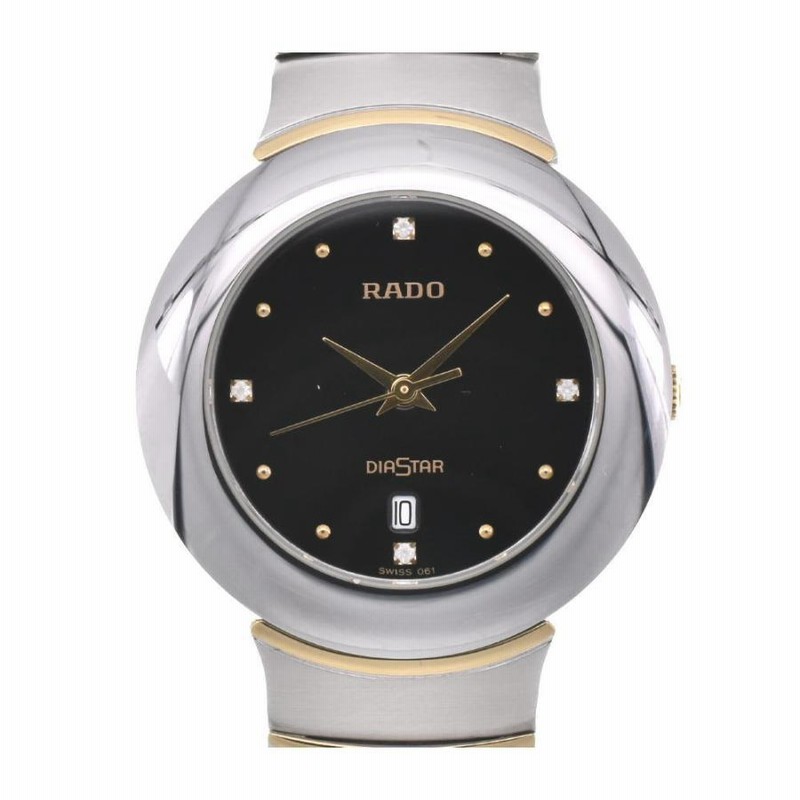 ☆美品【RADO】ラドー ダイヤスター 4P 黒 文字盤 デイト