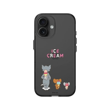iPhone 16 Clear (相機按鈕) 酷墨灰 - 湯姆貓與傑利鼠 Tom and Jerry - Ice Cream