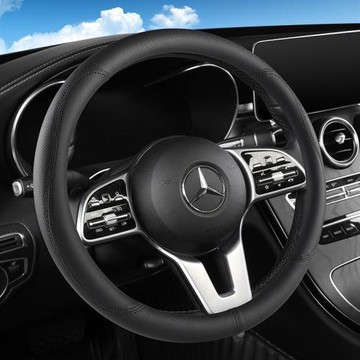 跨境2023年新款納帕皮紋汽車方向盤套四季通用方向盤套批發