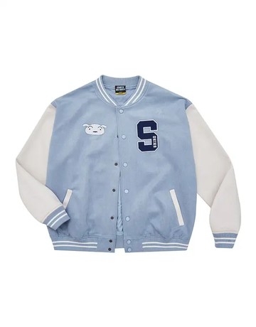 【CACO】小白麂皮棒球外套