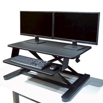 【網路獨家】雙螢幕氣壓升降桌