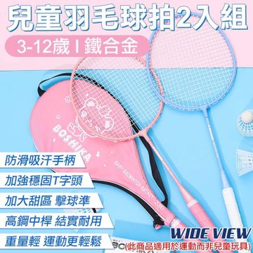 【WIDE VIEW】鐵合金兒童羽毛球拍2入組(BR-230)