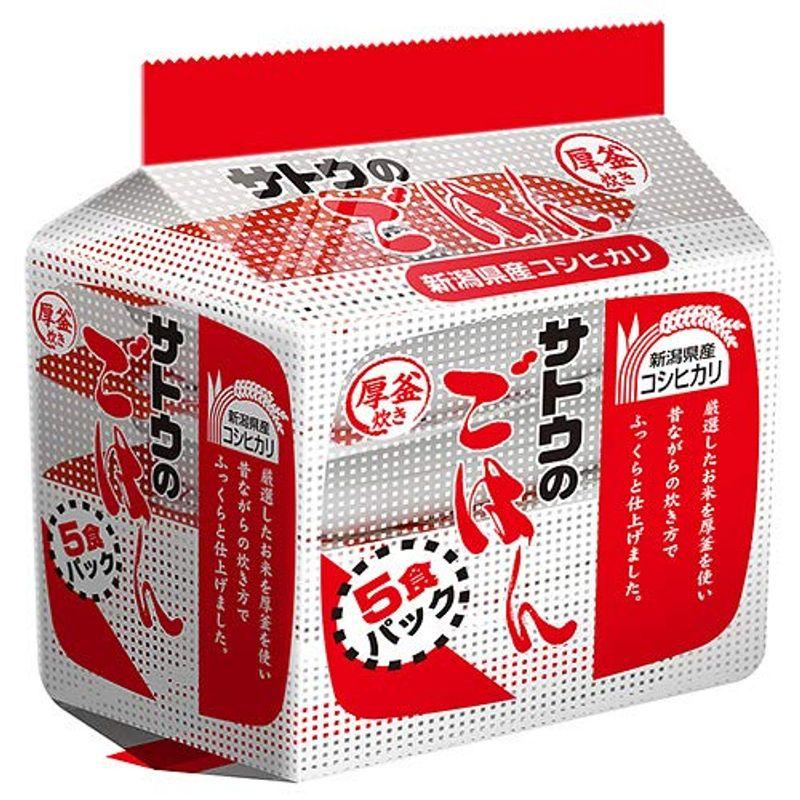 サトウ食品 サトウのごはん 新潟県産コシヒカリ 5食パック (200g×5食)×8個入×(2ケース)