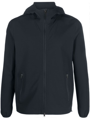 Herno - zip-up hooded bomber jacket - men - Fabric - 56 - Blue