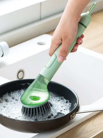 洗鍋刷自動加液洗碗清潔廚房神器不傷鍋水槽刷子擦除油刷