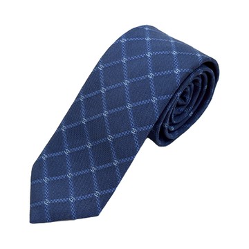 CHANEL 香奈兒 經典菱格紋真絲領帶(深藍)_廠商直送