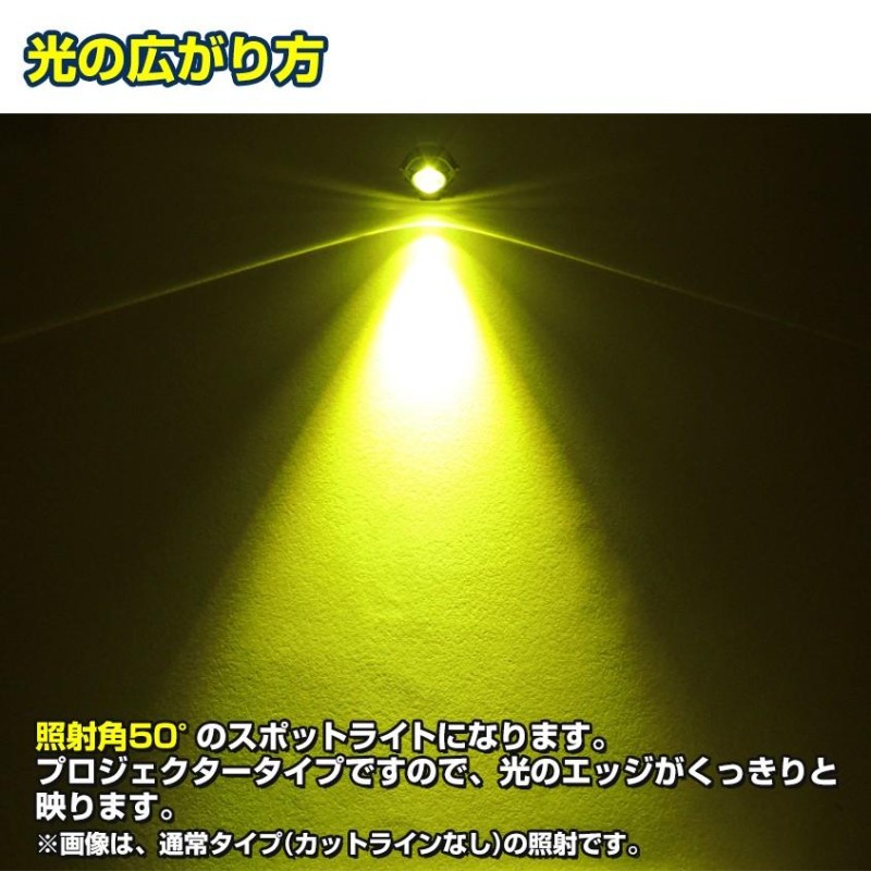 フォグランプ 黄色 led 2個セット 後付け 汎用 diy 丸型