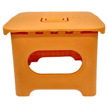 Mega 日式極簡攜帶摺疊凳 Set 2 PP塑膠迷你兒童款  黃色  1組