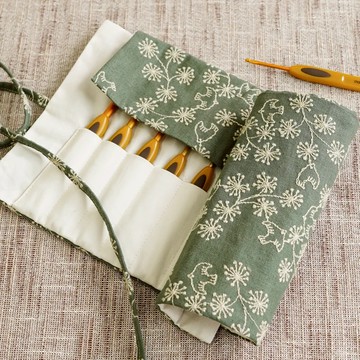 🌙【YXJ】手作收納包 13格｜🇯🇵日本空運｜HARAWOOL｜收納包 工具包 刺繡 夜影小居