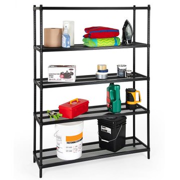 【TOP QUEEN】35x122x175cm 鐵力士 菱格 烤漆 萬用 收納 五層架