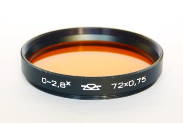 O-2.8x O-2,8x 72mm 橙色鏡頭濾鏡 72x0.75 USSR KMZ