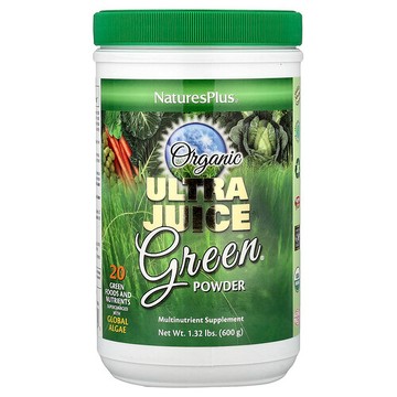NaturesPlus, Organic Ultra Juice Green 粉，1.32 磅（600 克）