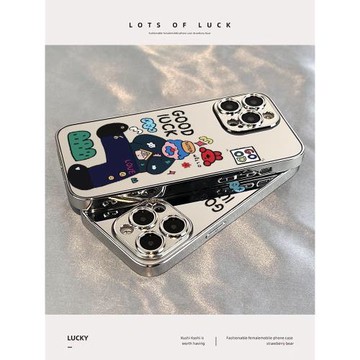 適用于蘋果16promax手機殼鏡面卡通老人新品套網紅xs高級感男女生款xr全包硅膠防摔11/12pro外14iphone13軟15