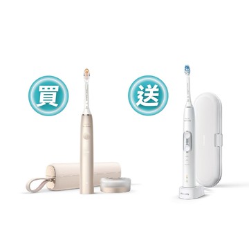 【PHILIPS 飛利浦】Sonicare 頂級尊榮AI智能音波電動牙刷-香檳金(HX999611)