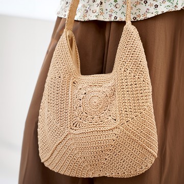 手工鉤織文藝單肩包741518