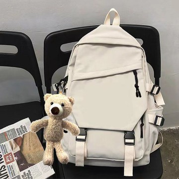 雙肩包男士簡約大容量旅行背包女休閒日系初中生高中大學生書包男