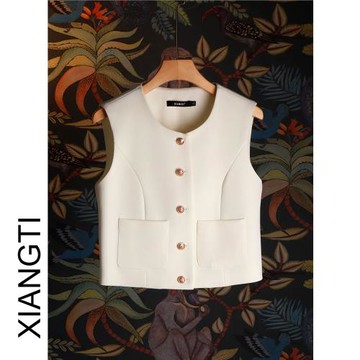 XT西裝馬甲女春秋外穿2025新款高級感小個子坎肩馬夾背心顯瘦上衣