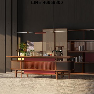 公司貨 免運速發 開立發票 茶桌椅組 黑胡桃木廠家新中式實木辦公桌老板桌現代中式輕奢家用書法桌畫案