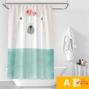 【送掛鉤】北歐簡約衛浴防水防霉浴簾 新型環保布浴簾 隔間簾 隔斷簾歐式 北歐浴簾布 Lion生活館