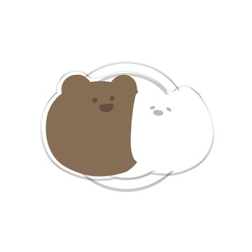 【插畫家聯名】來點動物來點貓與熊MagSafe氣囊支架