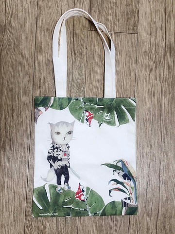 老朋友限定禮 : 直式帆布袋 | 貓插畫設計 | 台灣艋舺貓 舊版折扣