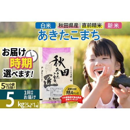 ふるさと納税 ＜新米＞ 秋田県産 あきたこまち 5kg (5kg×1袋) 令和5年産 時期選べる 5キロ お米 発送時期が選べる 秋田県仙北市