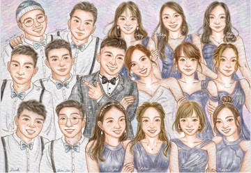 客製似顏繪/人像/插畫/手繪/結婚禮物/protrait