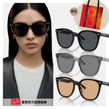 【RayBan 雷朋】2024新品修顏膠框太陽眼鏡(RB4423D-601/87、645087、601/93 66mm 多色任選)