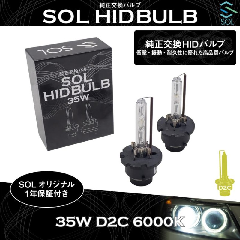 トヨタ クラウン エステート アスリート SOLオリジナル 純正交換用 ヘッドライト HID D2S対応 D2Cバルブ 35W 6000K  1年保証付き！ | LINEショッピング