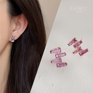 【Gulicc】耳環 法式氣質輕奢水晶耳環