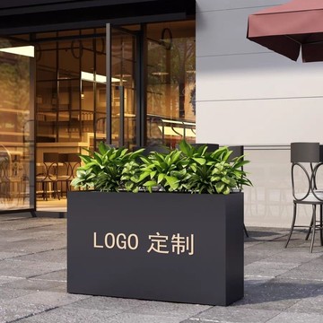 免運 花箱 戶外花箱 花箱隔斷 鐵藝戶外綠植花箱室外簡約花槽售樓部商業廣場隔斷圍欄長方形花盆 可開發票 全館五折 工廠現貨直銷 新品特價 b8302