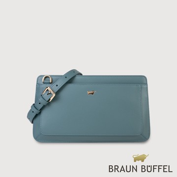 【BRAUN BUFFEL】艾拉 斜背包-大西洋藍(德國小金牛台灣總代理)/BF836-12-ALB