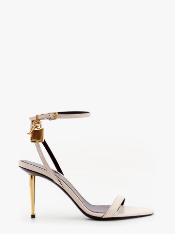 Leather sandals with metal padlock - TOM FORD - gender_Woman