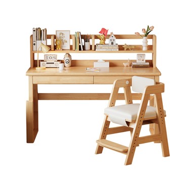 【HappyLife】實木日字腳升降書桌 120公分 Y12100粉白