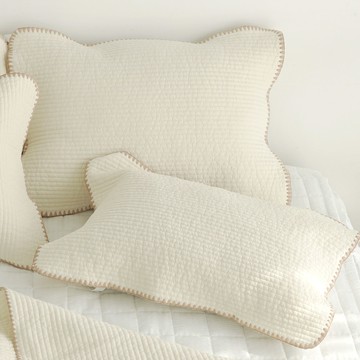 SCOHOme 真環保純棉顏料染簡便鬆緊帶枕頭套  1件  50x70cm  生態象牙