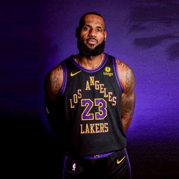 NIKE NBA LEBRON L.A. LAKERS 黑紫色 洛杉磯 湖人隊 網眼 運動 球衣【DX8506-012】