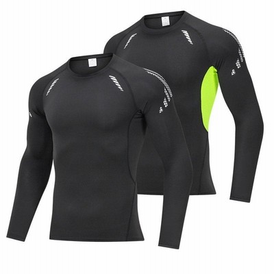 スポーツウェア Tシャツ メンズ トップス 長袖 薄手 ストレッチ ひんやり 冷感素材 クルーネック 通気性 機能性 速乾性 吸水 運動
