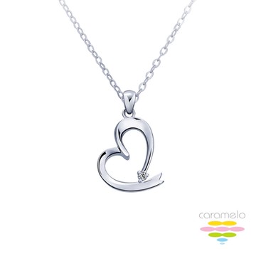 彩糖鑽工坊 愛心鑽石項鍊 (天然鑽石 輕珠寶)