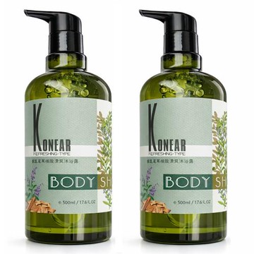 konear 艾草檀香鼠尾草核酸清爽沐浴露500ML 2入
