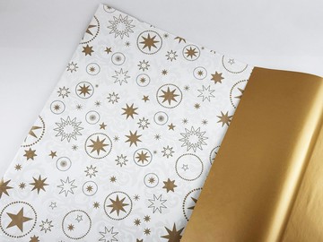 金星宇宙/隱藏花紋 霧金箔 雙面/瑞士進口包裝紙 100x70cm