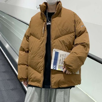 冬季新款加厚麵包服棉衣男韓版寬鬆風棒球領保暖棉服外套男潮