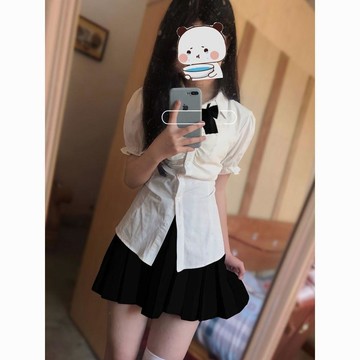 【台灣出貨】三件套 收腰 顯瘦 襯衣 學院風 原創 JK 襯衫 女 學生 套裝 純欲 百褶裙 短裙 shirt 百褶裙短