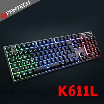 FANTECH K611L 多色燈效鋁合金面板鍵盤