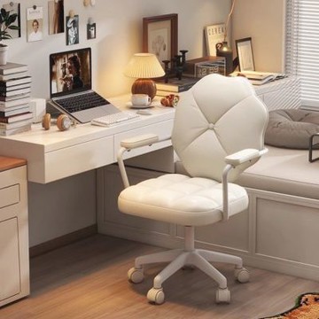 【匠俱】電腦椅 書桌椅 舒適久坐化妝椅 學習靠背椅子(耐磨貓抓皮 可旋轉升降調節椅)