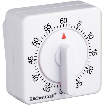 KitchenCraft 英國 方型發條計時器(白) / 廚房計時器