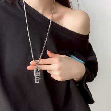 衛衣鏈秋冬新款長款簡約百搭毛衣鏈衣服配飾項鏈滑板吊墜女嘻哈潮