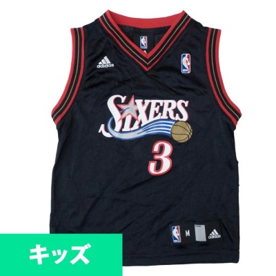 Nba アレン アイバーソン ユニフォーム ジャージ 76ers シクサーズ アディダス Adidas ロード ブラック キッズサイズ 1点物 通販 Lineポイント最大get Lineショッピング