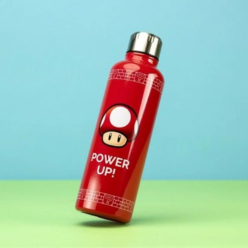 任天堂超級瑪利歐 瑪利歐蘑菇500mL 金屬水瓶/壺 Paladone官方授權