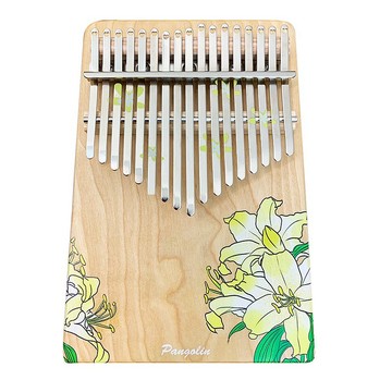 樺木實木卡林巴琴 花的祝福 杜鵑花 送書包+透明琴架